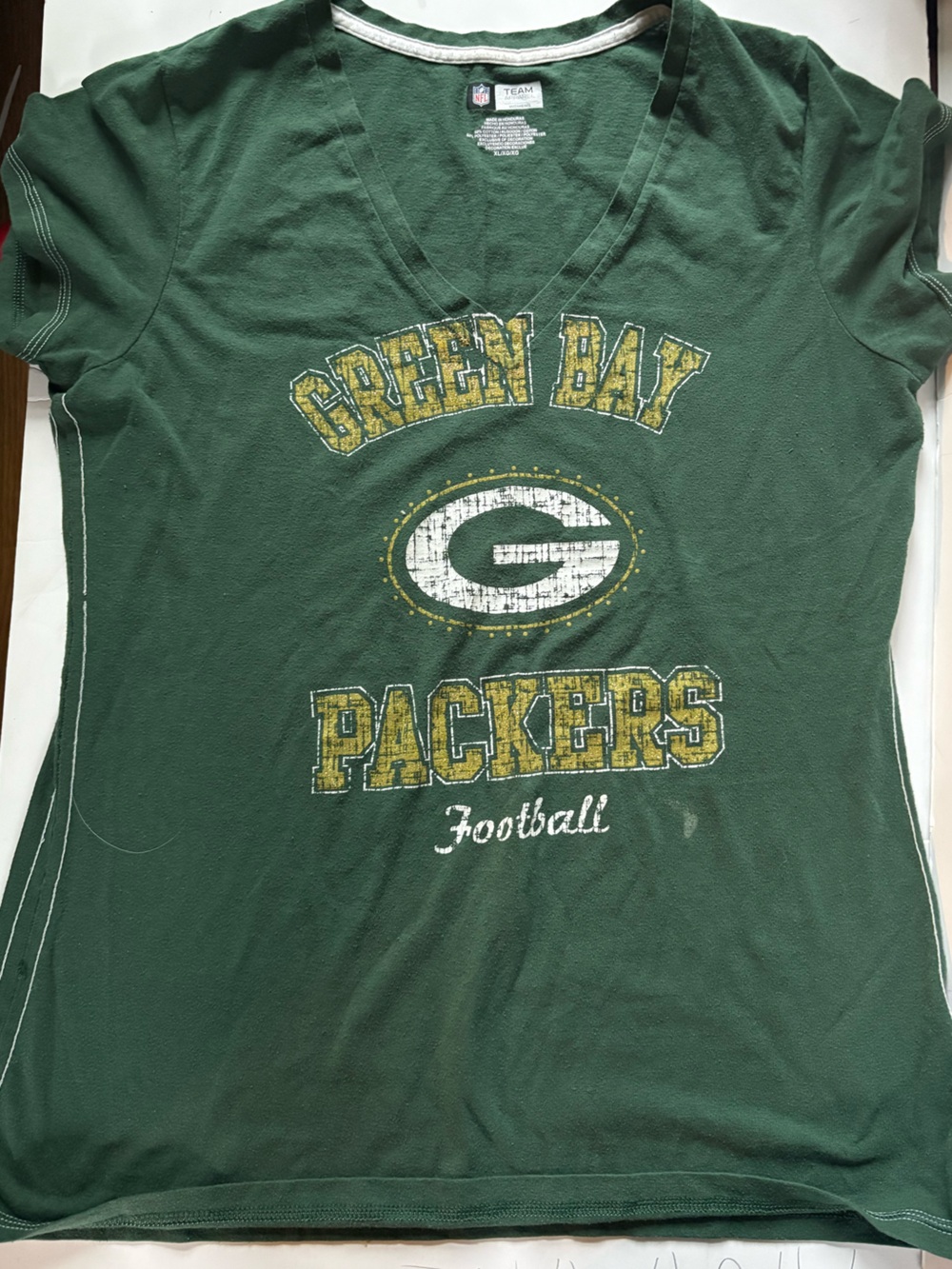 Vintage NFL Green Bay Packers Women's Green Short Sleeve Tee